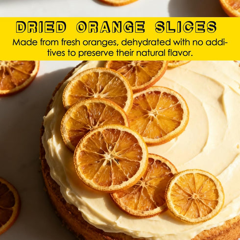 250G/8.82OZ (50 65 Dried Orange Slices, to slices) Dehydrated Orange Slices, NO Additives Dry Orang-e Slice-s