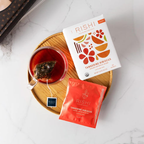 15 Count (Pack 1) Rishi Tea Tangerine Hibiscus Herbal Tea - Organic, Caffeine Free Sachet Bags, Hibiscus Botanical
