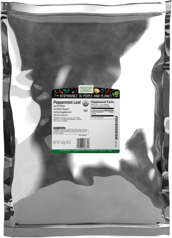 Frontier Co-op Organic Peppermint Leaf, Cut and Sifted - Sustainably Grown -