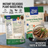 Mega Qrave 10 oz 15g Plant-Based Grilled & Smoky Strips with Quinoa & Rice, Ready-to-Eat Shelf-Stable Vegan Meal
