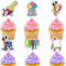 Slime Cupcake Toppers 18 pcs - Painting Themed Art Happy Birthday Decor for Boy Girl Party Supplies