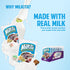Milkita Creamy Shake Lollipop Bag - Gluten Free Chewy Candies with Calcium & Real Milk, Low-Sugar, 15 Pcs