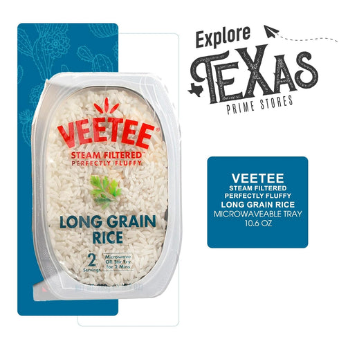 12-Pack 10.6 oz 1 Veetee - Lavinia Essentials Bundle: Long Grain Rice Steam Filtered Microwaveable Tray + Utility Prop.