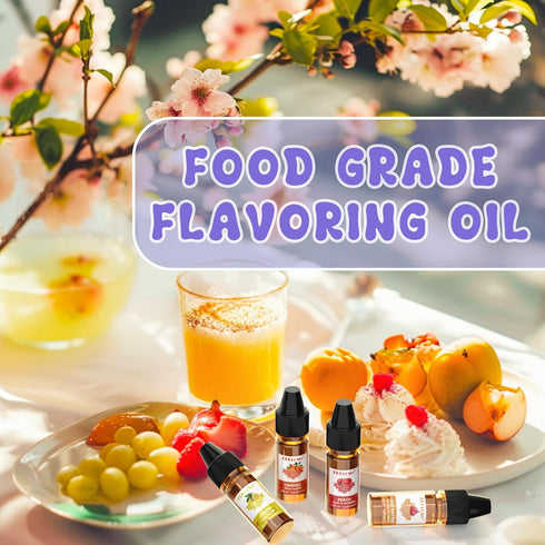 Food Flavoring Oil - 16 Liquid Lip Gloss Concentrated Flavoring Oils for Baking, Cooking, Drinks, 0.25 Fl Oz