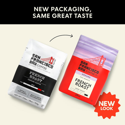 (28 oz San Francisco Bay Ground Coffee, French Roast Bag), Dark Roast Coffee