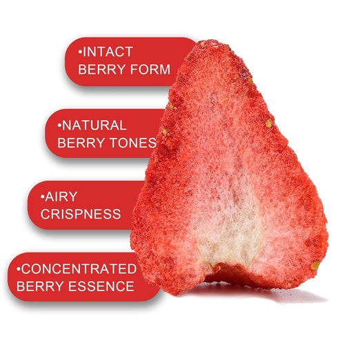 16 Oz Frozen Freeze-Dried Whole Strawberries - Dehydrated Fruit - No Sugar Added, No Additives - Premium Natural