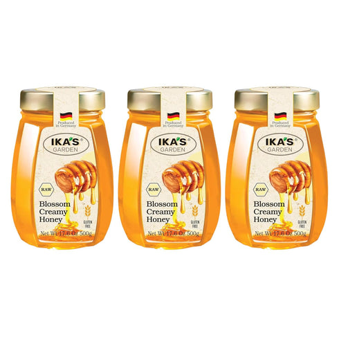 Ika's Garden Raw Blossom Creamy Honey - 100% Pure, Unfiltered, Gluten-Free Product of Germany,