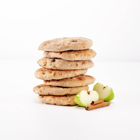 Ozery 6 4-Pack Bakery Apple Cinnamon Morning Rounds, Allergen Free, Vegan, Made with Real Fruit, Breakfast Buns, Pita
