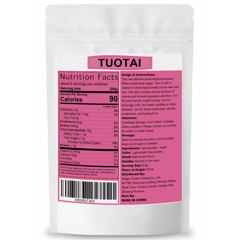 Freeze Taro Powder, 4 Ounces, Taro Powder for Smoothies, Drinks, and Baking