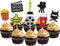 Theater Cupcake Toppers - Cake Decoration for Birthday Movie Night Party Supplies, Set of 24