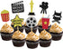 Theater Cupcake Toppers - Cake Decoration for Birthday Movie Night Party Supplies, Set of 24
