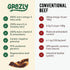 1lb 5oz Pack Grazly Beef Brisket Slab Steakhouse Quality | Grass-Fed & Finished | Only Meat & Salt, Soft & Buttery
