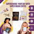 Immune 20 Packets Grateful Earth Mushroom Coffee, Coconut Instant Coffee with Lions Mane Mushrooms, Chaga, Turmeric