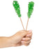 36 Candy Envy - Green Caf Sugar Sticks Mini Rock Candy - Individually Wrapped Drink Stirrers - Lime Flavored