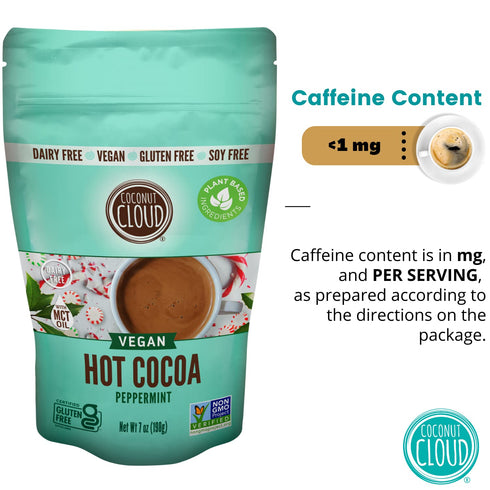7 oz Coconut Cloud: Dairy-Free Instant Peppermint Hot Cocoa Mix | Vegan, Natural, Delicious, Creamy Chocolate (Made