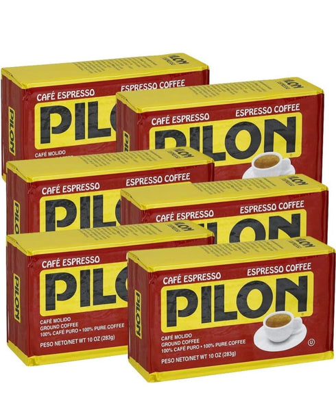 PILON Ground Espresso Coffee 10oz | 284g (Pack of 06)