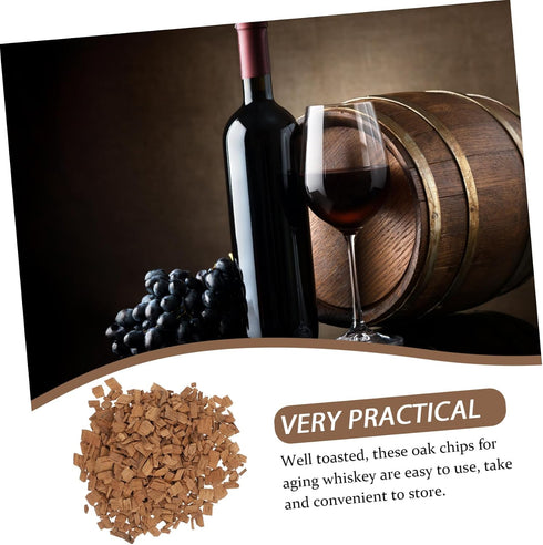 1 Pack DECHOUS Oak Chips Wine Making Equipment French Oak Wood Chips Wine Brewing Supplies Wine Making Supplies French