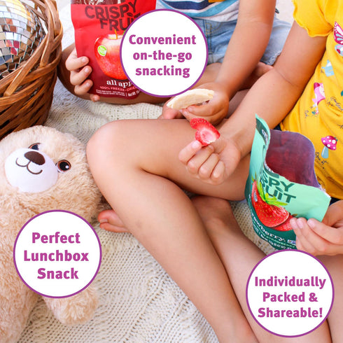 Pack, Pack 16, 100% Crispy Green Freeze-Dried Fruit Snacks Favorite Flavors Variety of Pure Fruit, All-Natural, No