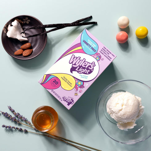 Packets, Pack, 20 Count (Pack 1) Wyler's Light Singles to Go Powder Variety Watertok Fun Flavors, Pink Wedding Cake