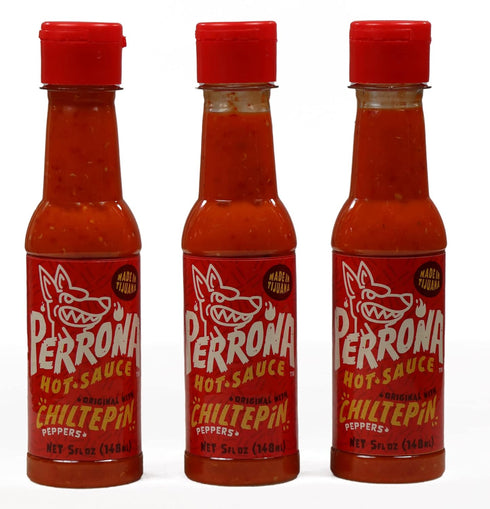 La Perrona Chiltepin Hot Sauce - 5 Ounce Bottle, Extra Spicy Red Chiltepin Pepper Salsa Picante
