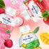 Pack 6 Pack 10.82 oz Mogu Mogu Variety Juice Drink with Nata de Coco (Coconut Jelly) Lychee, Strawberry & Mango, Chewy
