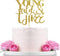 WeBenison Young Wild & Three Cake Topper - Happy 3rd Birthday Decorations for Boy or Girl, Gold Glitter