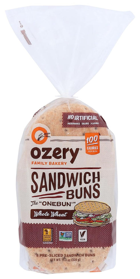OZERY BAKERY Whole Wheat 100 Calorie Sandwich Buns, 11.3 OZ