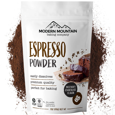 Espresso Powder for Baking - All-Natural Fine Powder for Rich Chocolate Flavor, Gluten Free, 7oz Resealable Pouch