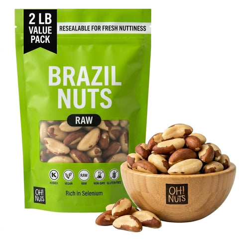 Oh! Nuts Brazil Nuts, Raw, Unsalted, No Shell, Whole 2 lb in