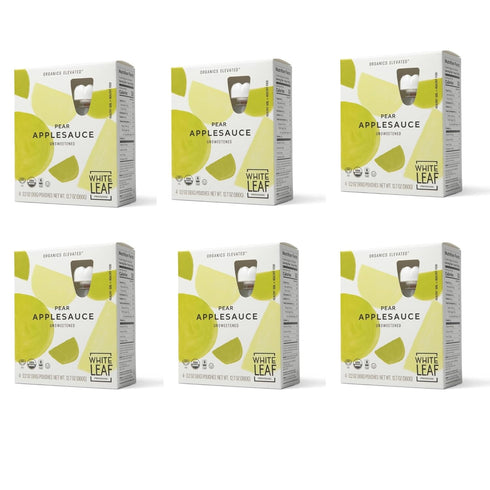 White Leaf Organic Pear Applesauce Regeneratively Farmed, No Added Sugar, Kosher, USDA,