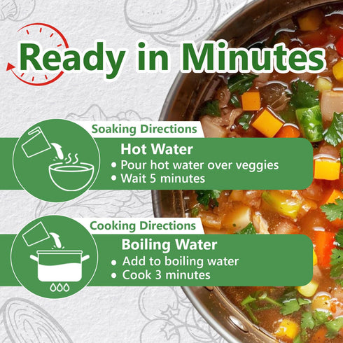 16 Oz (1 LB), 10-Blend NPG Dried Vegetable Mix Dehydrated Vegetables Blend of Bell Peppers, Parsley, Carrots, Onions