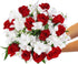 BloomsyBox Forever Blooming Bouquet Fresh Red Roses & White Alstroemeria (Glass Vase Included) Fresh Flowers