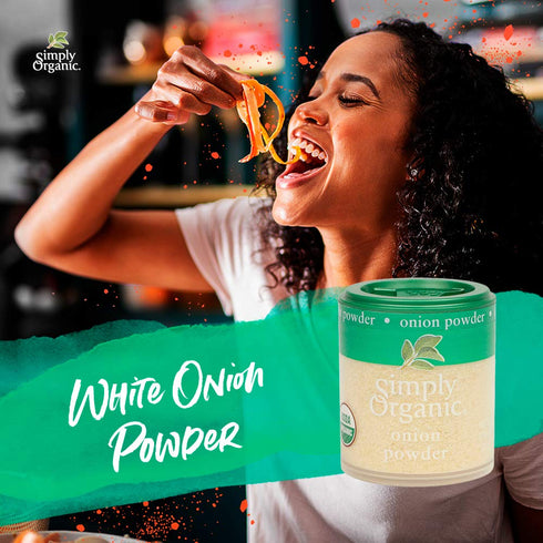 0.74 (Pack 6) Simply Organic Onion, White Powder, Certified Organic, Kosher, Mini Spices | Ounce