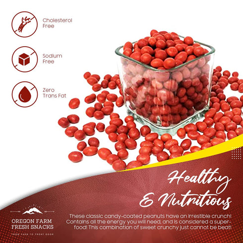 (32oz) Oregon Farm Fresh Snacks Boston Baked Beans Candy - Old Fashioned Candy Coated Peanuts - Perfect Bulk Snack