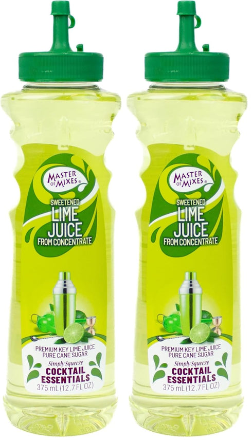 Master of Mixes Cocktail Essentials Sweetened Lime Juice, 375 ML Bottle (12.7