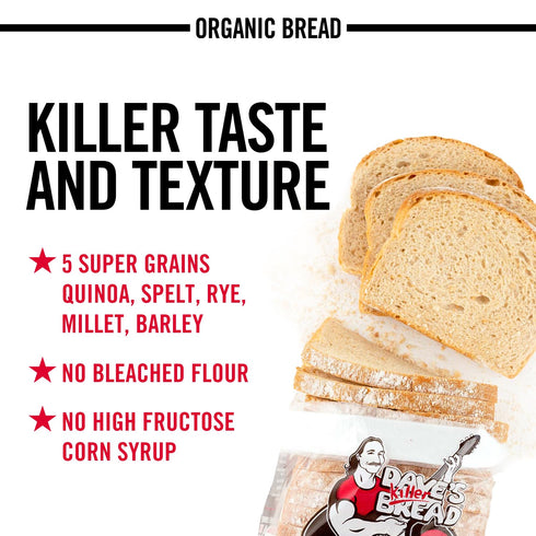 24 oz Dave's Killer Bread White Bread Done Right, Artisan-Style Organic White Bread, Loaf