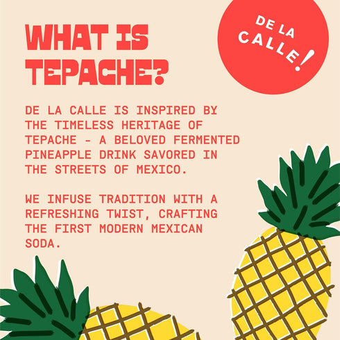 Pack De La Calle Tepache - Mixta Variety - Modern Mexican Soda - Craft Fermented Pineapple Sparkling Beverage