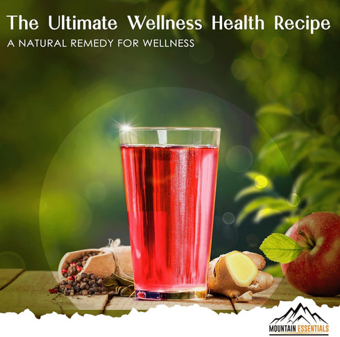 25 oz, 50 Pack 1 MOUNTAIN ESSENTIALS Apple Cider Vinegar with Fruit Juice Blend, Naturally Crafted Beverage Made