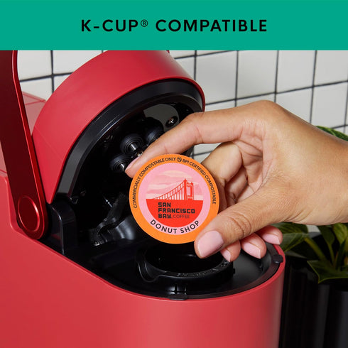 Pack (40 100% Commercially San Francisco Bay K-Cup Coffee Pods Medium Roast Variety ct), Includes Colombian, Donut