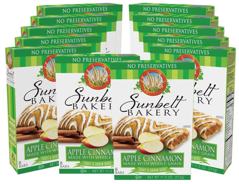 Sunbelt Bakery's Apple Cinnamon Fruit & Grain Bars, 1.4 oz Bars, 96