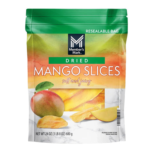 Generic (Pack of 2)(Total of 48oz) Member's M Dried Mango, Soft and juicy,