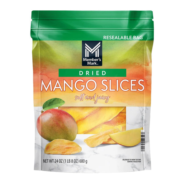 Generic (Pack of 2)(Total of 48oz) Member's M Dried Mango, Soft and juicy,
