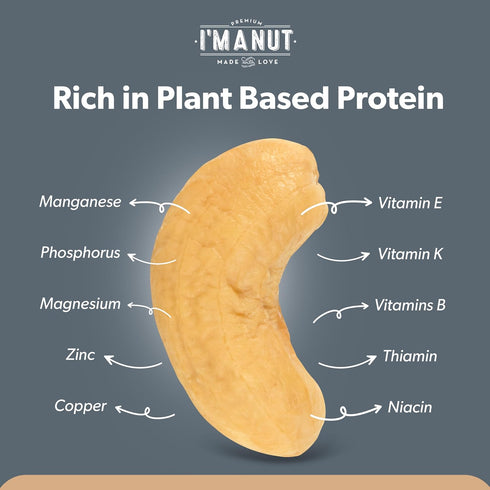 48oz (3 lbs.) Premium Raw Cashews Non-GMO, No Additives Batch Tested Gluten & Peanut Free, Resealable Pouch