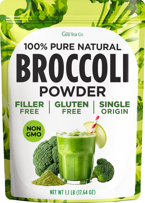 Gya Tea Co Broccoli Powder 1.1 lb (17.64 oz), 62 Servings, Microgreens