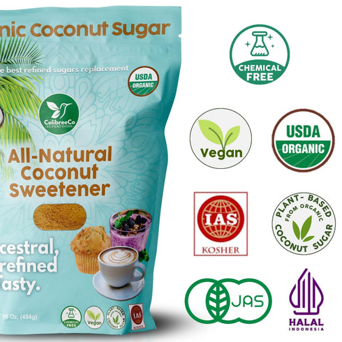1 (Pack 4): Colibreeco, Organic Coconut Sugar, Pound of Perfect for Sweetening Drinks & Recipes | Low Glycemic Sugar