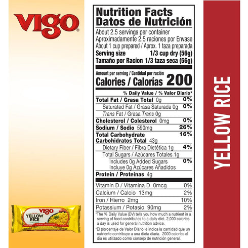 10 (Pack 12) Vigo Saffron Yellow Rice, Ounce