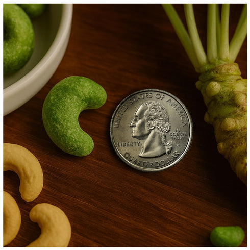 6.7oz WASABI-O Real Wasabi and Truffle Coated Cashews - Gourmet Snack