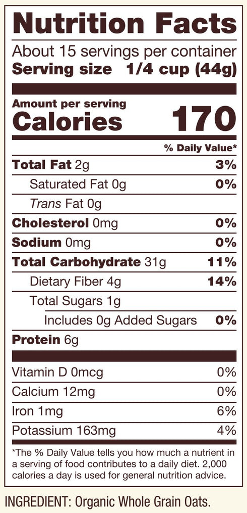 24oz (Pack 1) Bob's Red Mill Gluten Free Organic Steel Cut Oats, of - Non GMO, Whole Grain, Vegan, Kosher