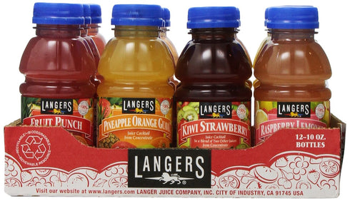 Langers Tropical Variety Pack, 10 Fl Oz (Pack of 12)
