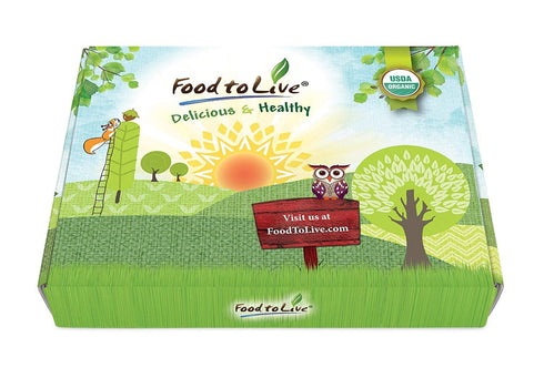 Pack Food to Live - Organic Baking Ingredients in a Gift Box A Variety of Organic Coconut Flour, Chia Flour, Coconut